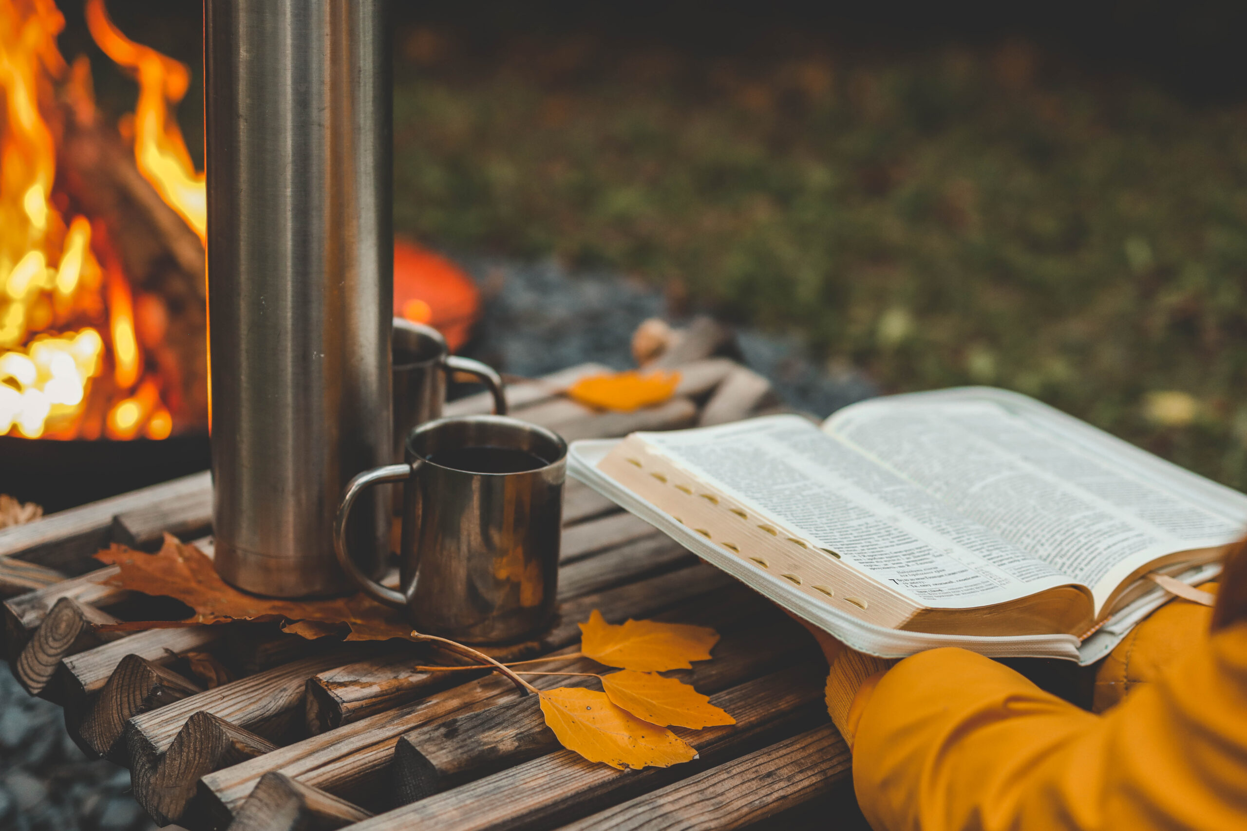 Girl with a Bible in her hands, Christian concept